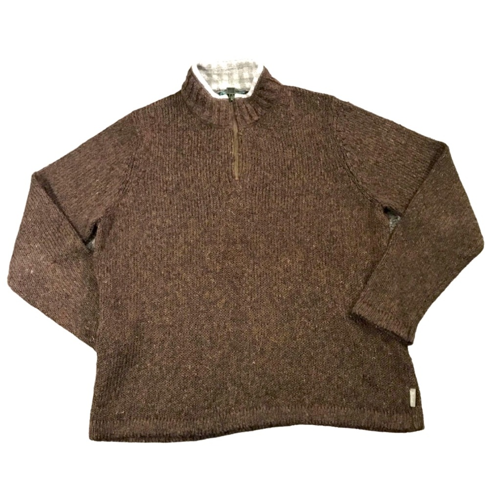 Woolrich sweater comfy rustic brown zipper